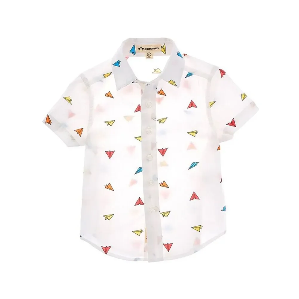 Appaman Boys  Day Party Shirt, White